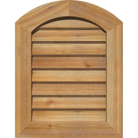 Arch Top Gable Vent Non-Functional Western Red Cedar Gable Vent W/Decorative Face Frame, 12W X 34H